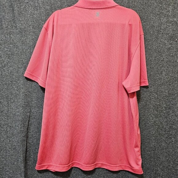 Izod Gold Polo Shirt Mens Size XXL Pink Logo Collared Short Sleeve Pullover - Picture 6 of 16
